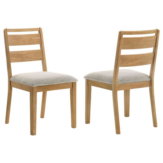 Chaise de salle à manger Duncan à dossier échelle en chêne délavé (lot de 2)