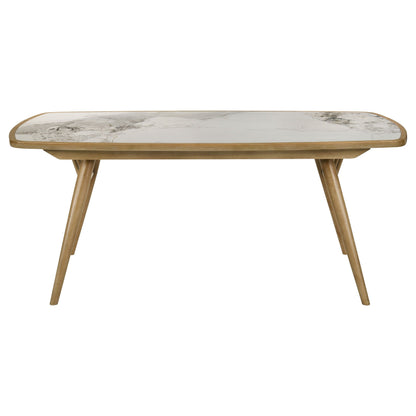 Table à manger rectangulaire Croyden 73 pouces, finition naturelle patinée