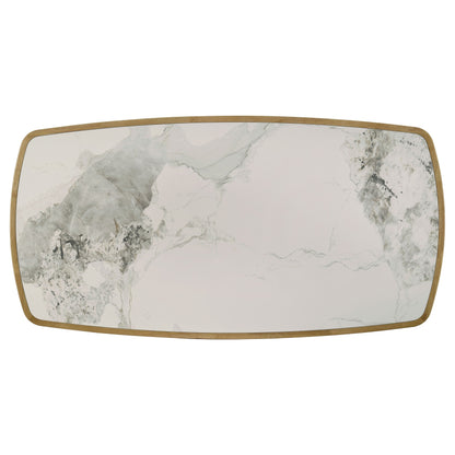 Table à manger rectangulaire Croyden 73 pouces, finition naturelle patinée