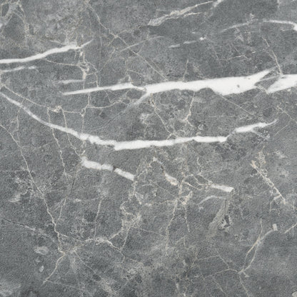 Table à manger ronde Franklin de 59 pouces, gris et chêne foncé