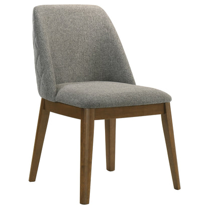 Chaise de salle à manger rembourrée Franklin grise (lot de 2)