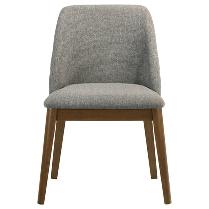 Chaise de salle à manger rembourrée Franklin grise (lot de 2)
