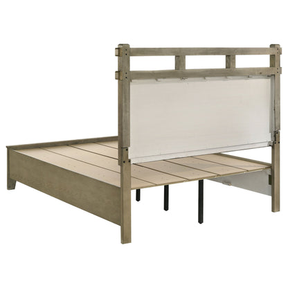 Ensemble de chambre à coucher Hazlewood 4 pièces avec lit Queen Size, chêne de vignoble