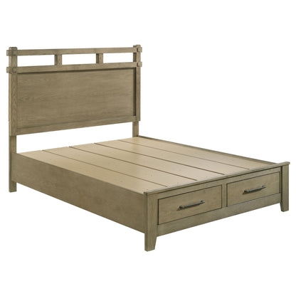Ensemble de chambre à coucher 5 pièces Hazlewood avec lit Queen Size, chêne de vignoble
