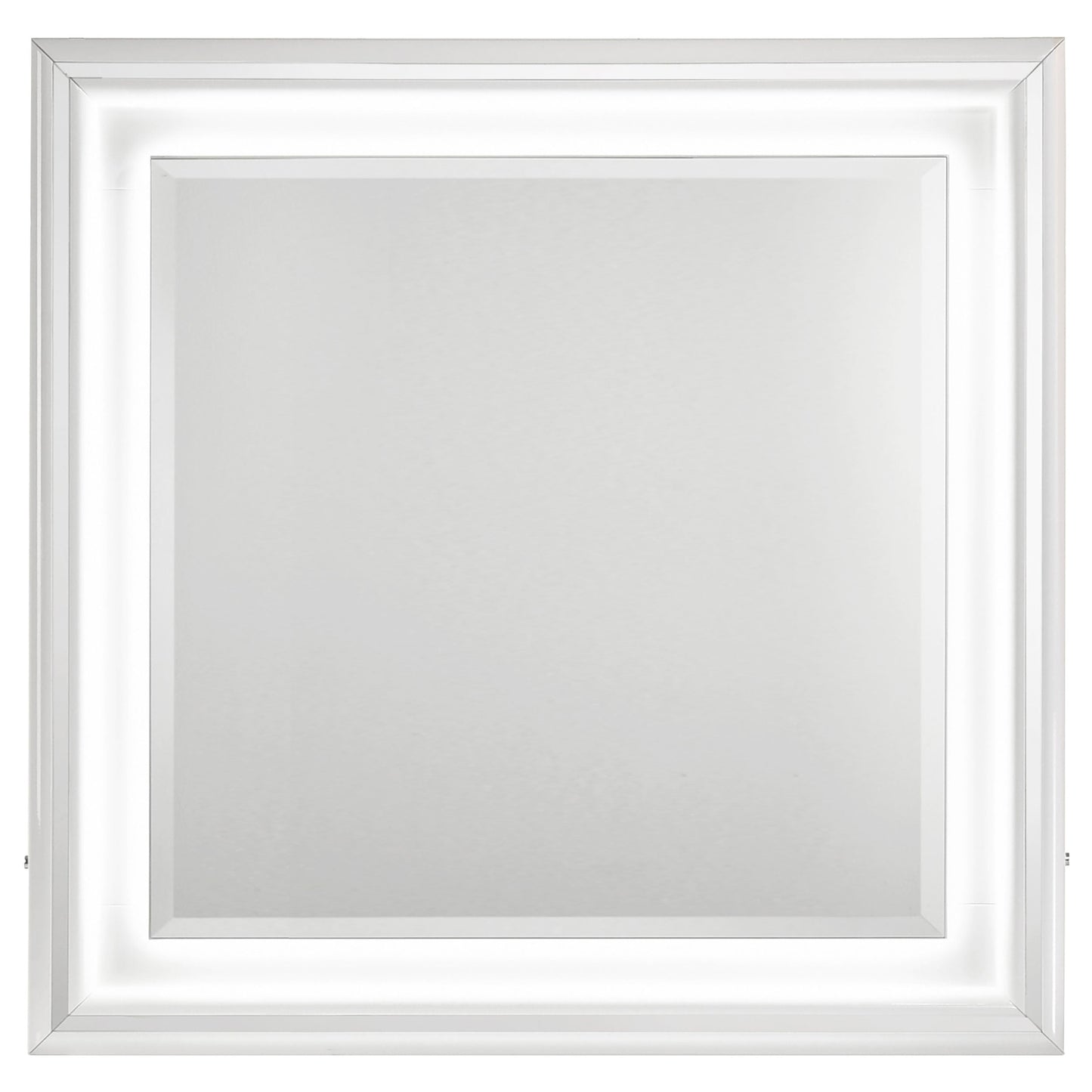 Miroir de commode Cassia blanc brillant