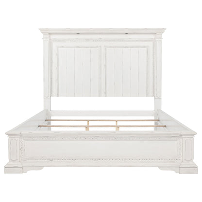Lit à panneau lumineux LED McKinney Eastern King, blanc vintage