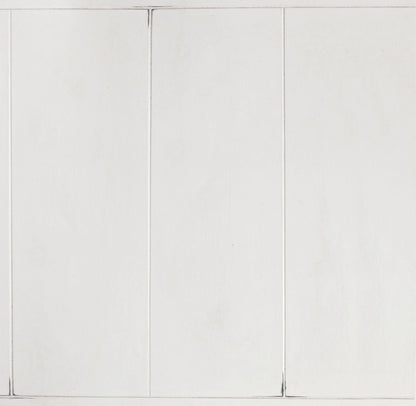 Table de chevet McKinney à 2 tiroirs avec double port USB, blanc vintage