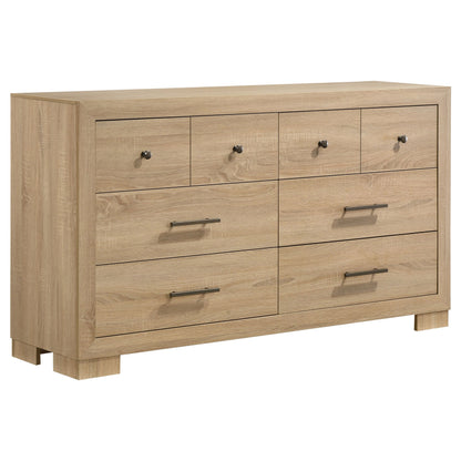 Commode de chambre à 6 tiroirs Arielle en chêne clair