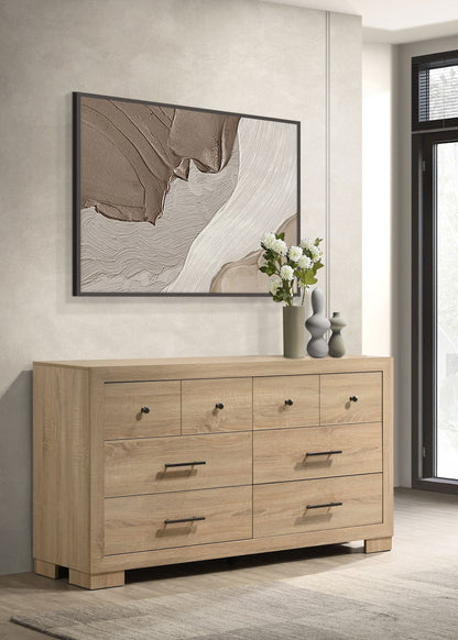 Commode de chambre à 6 tiroirs Arielle en chêne clair