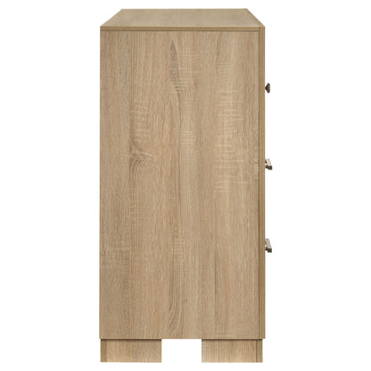Commode de chambre à 6 tiroirs Arielle en chêne clair