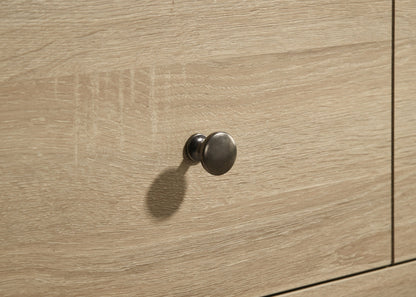 Commode de chambre Arielle à 6 tiroirs avec miroir en chêne clair