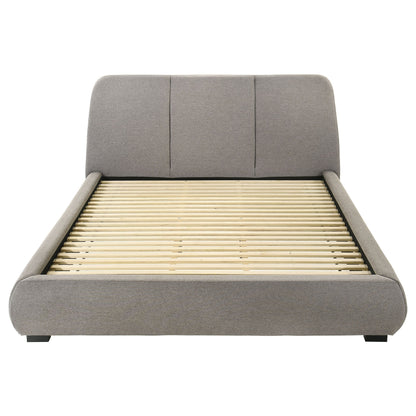 Lit plateforme king-size rembourré Mokena de 46 pouces, couleur taupe
