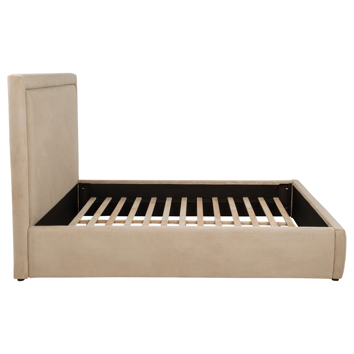 Lit plateforme rembourré Lawson de 55 pouces, style king-size oriental