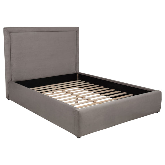 Lit plateforme à panneau complet rembourré Lawson de 55 pouces, couleur champignon