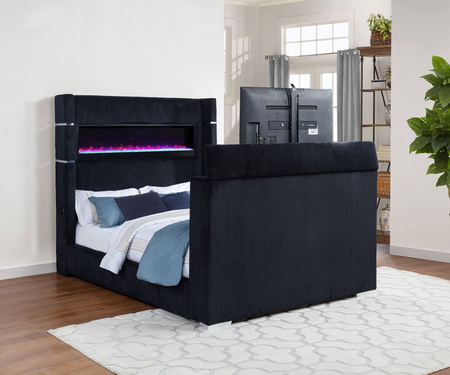 Lit TV à oreilles Tisdall Queen Flame Visualizer noir