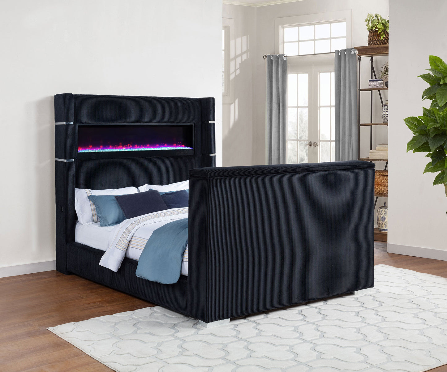 Lit TV à oreilles Tisdall Queen Flame Visualizer noir