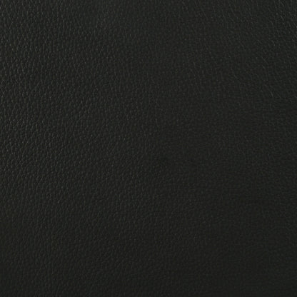 Lit plateforme Medley en cuir véritable noir style oriental King