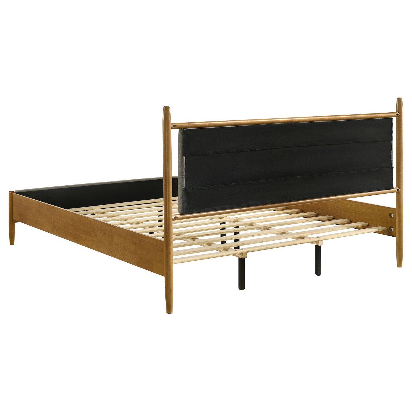Lit plateforme Mason de 46 pouces, style king size, brun clair