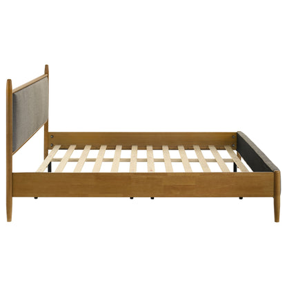 Lit plateforme Mason de 46 pouces, style king size, brun clair