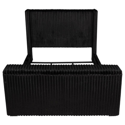 Lit télé rembourré Centergrove Eastern King Wingback noir