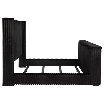 Lit télé rembourré Centergrove Eastern King Wingback noir