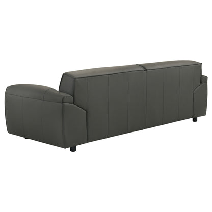 Canapé rembourré en cuir pleine fleur Buxton Graphite