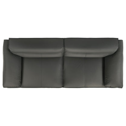 Canapé rembourré en cuir pleine fleur Buxton Graphite