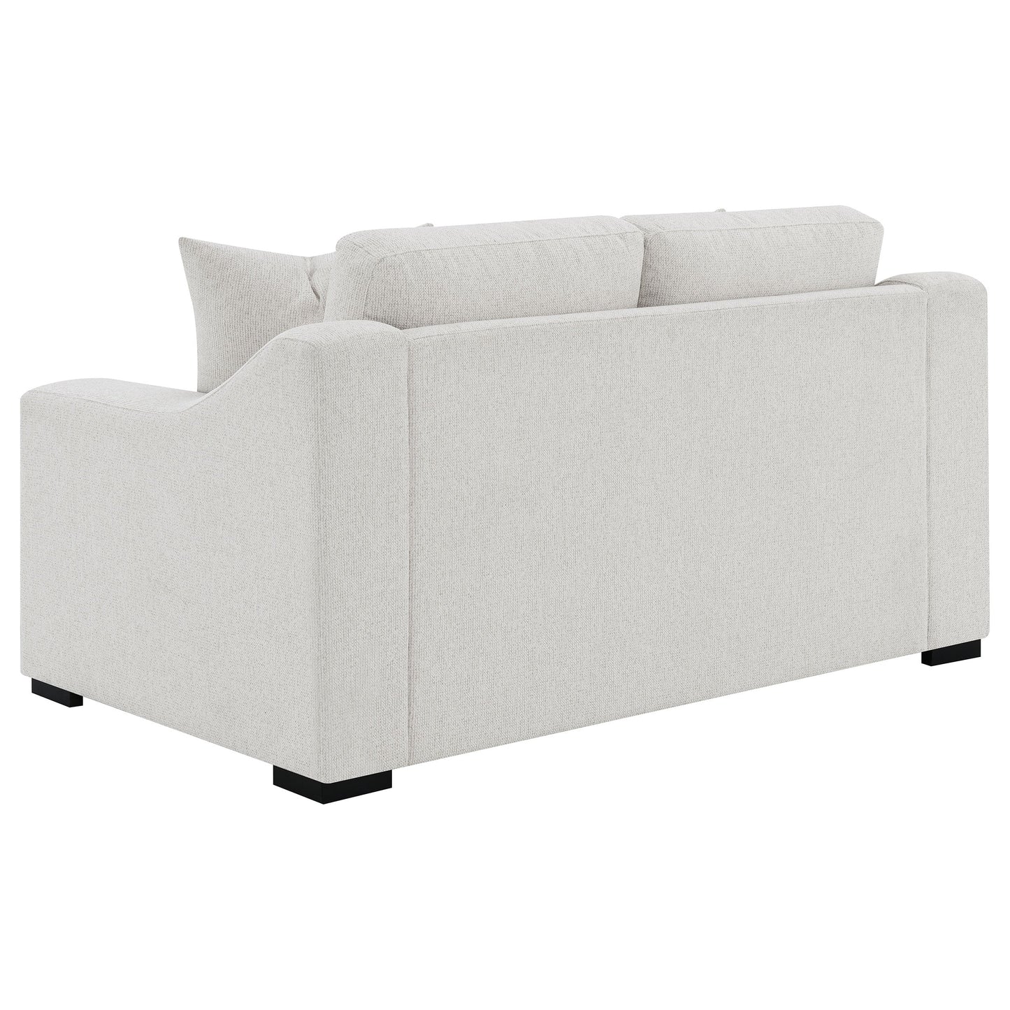 Causeuse à accoudoirs coulissants rembourrée en tissu Ashlyn sable