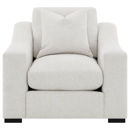 Fauteuil d'appoint rembourré en tissu Ashlyn, couleur sable