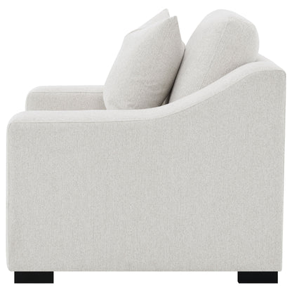 Fauteuil d'appoint rembourré en tissu Ashlyn, couleur sable