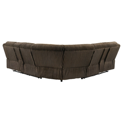 Canapé sectionnel inclinable rembourré Atkinson Chocolat
