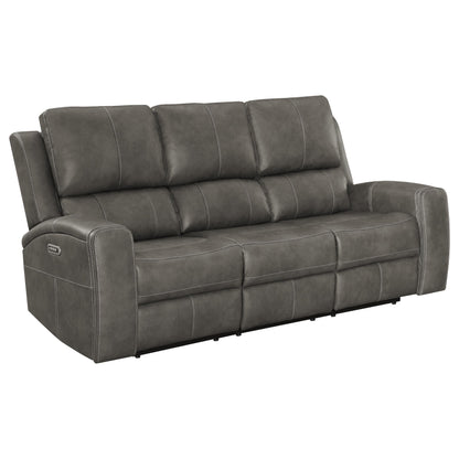 Canapé inclinable électrique triple Brickston, anthracite