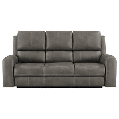 Canapé inclinable électrique triple Brickston, anthracite