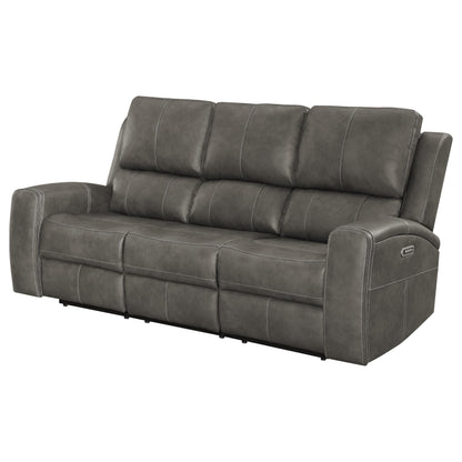 Canapé inclinable électrique triple Brickston, anthracite