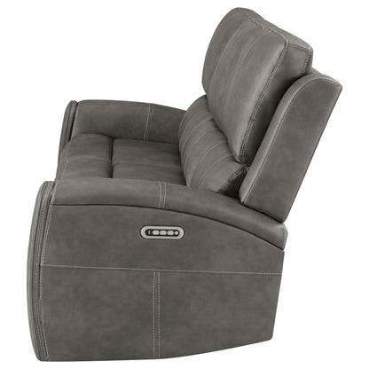 Canapé inclinable électrique triple Brickston, anthracite