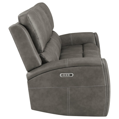 Canapé inclinable électrique triple Brickston, anthracite
