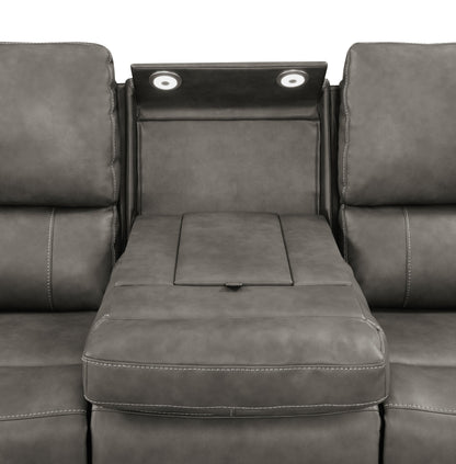 Canapé inclinable électrique triple Brickston, anthracite