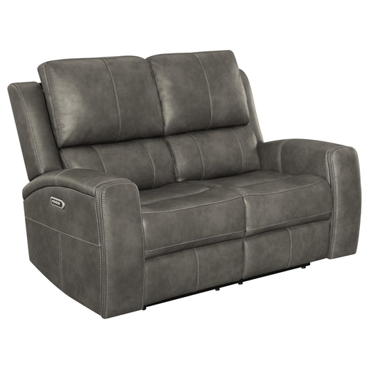 Causeuse inclinable électrique triple Brickston, anthracite