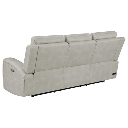 Canapé inclinable triple électrique Brickston gris