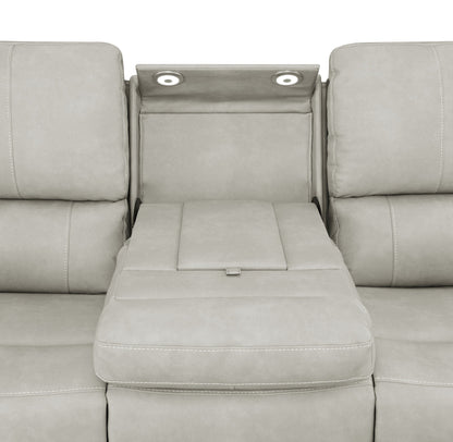 Canapé inclinable triple électrique Brickston gris
