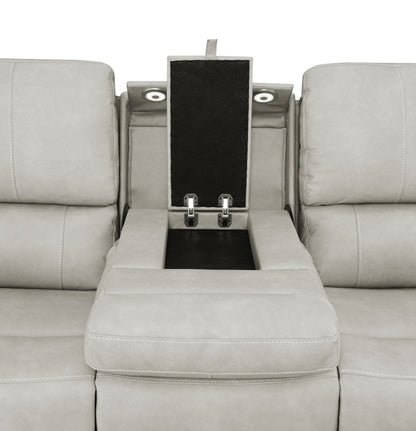Canapé inclinable triple électrique Brickston gris