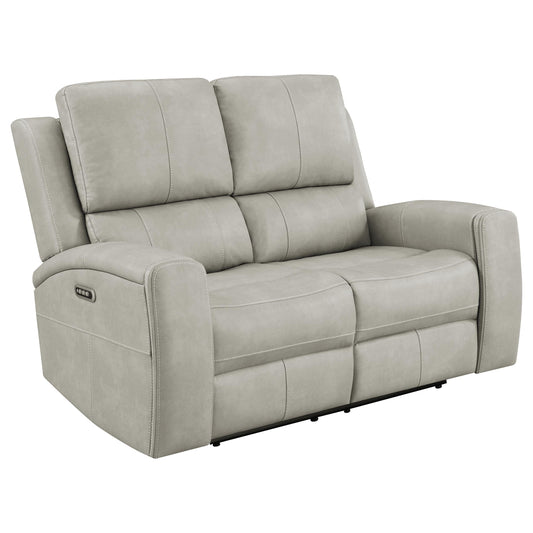 Causeuse inclinable électrique triple Brickston, grise