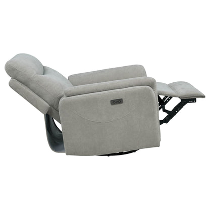 Fauteuil inclinable pivotant électrique rembourré Adler Ivoire