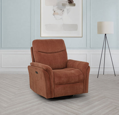 Fauteuil inclinable pivotant électrique rembourré Adler rouille