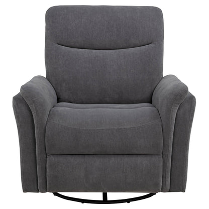 Fauteuil inclinable pivotant et électrique rembourré Adler, gris anthracite