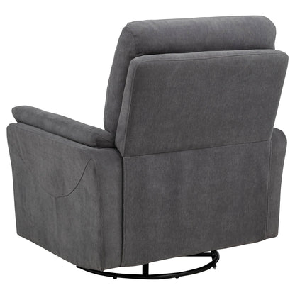 Fauteuil inclinable pivotant et électrique rembourré Adler, gris anthracite