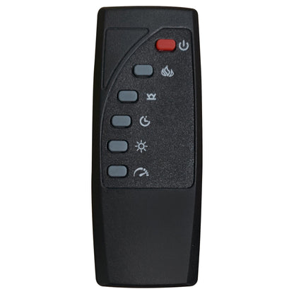 Meuble TV Eddy 79 pouces 2 portes avec cheminée et console multimédia Mango