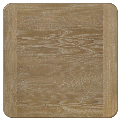 Table d'appoint carrée en bois Adina, marron clair vieilli
