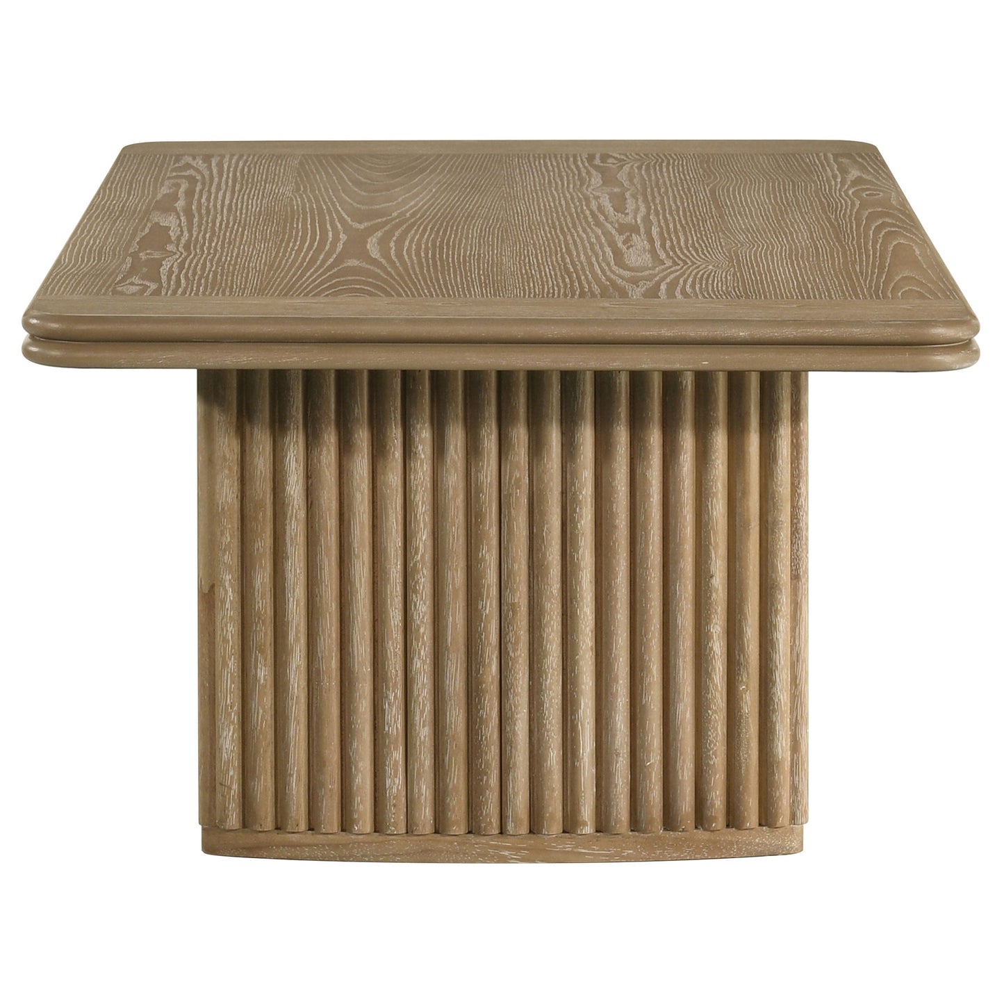 Table basse rectangulaire en bois Adina, marron clair vieilli