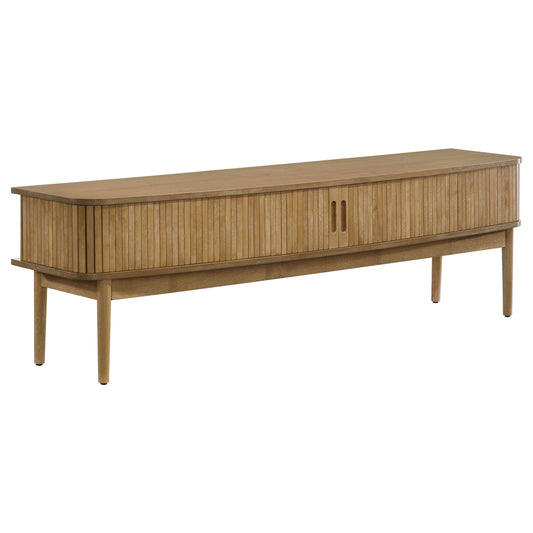 Meuble TV Croyden 71 pouces, console multimédia, patiné naturel